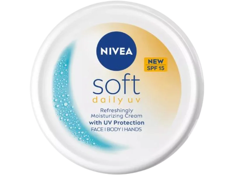 Nivea Soft Daily UV Krem nawilżający do twarzy, ciała i dłoni SPF 15, 200 ml