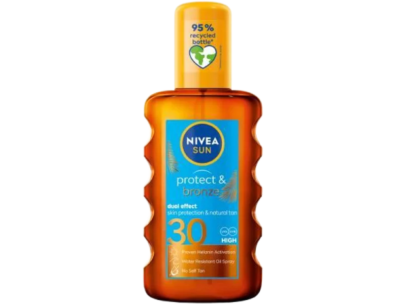 NIVEA SUN Protect&Bronze olejek w sprayu do opalania SPF30, 200 ml