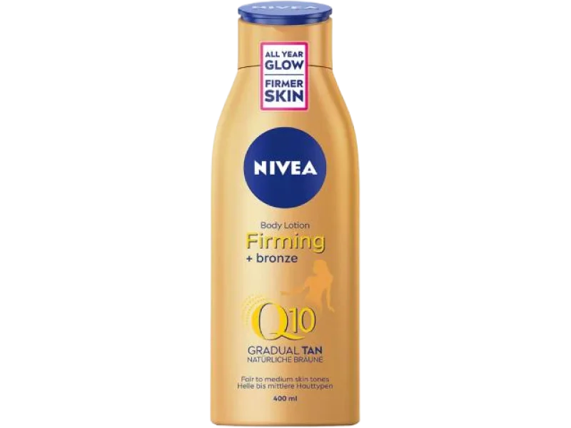 NIVEA Ujędrniający balsam do ciała z efektem brązującym Firming + Bronze Q10, 400 ml