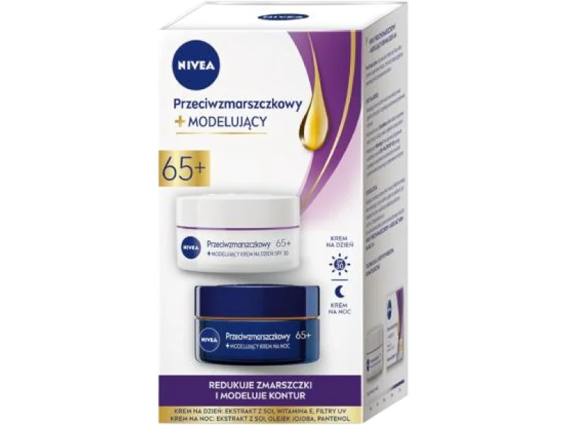 NIVEA Zestaw Przeciwzmarszczkowy modelujący 65+, krem, 50 ml