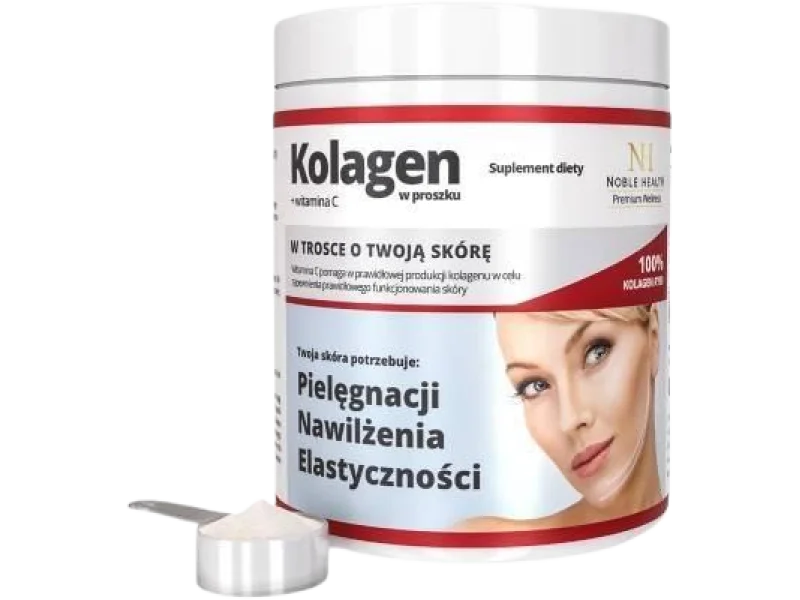 Noble Health Kolagen + Witamina C, proszek, 100 g