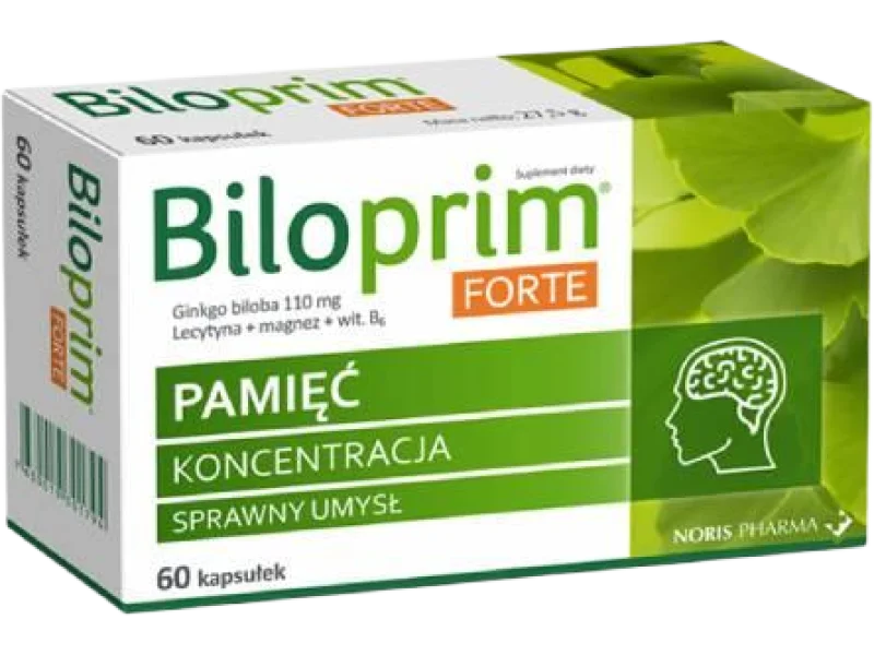 NORIS PHARMA Biloprim Forte pamięć, kapsułki, 60 kaps.