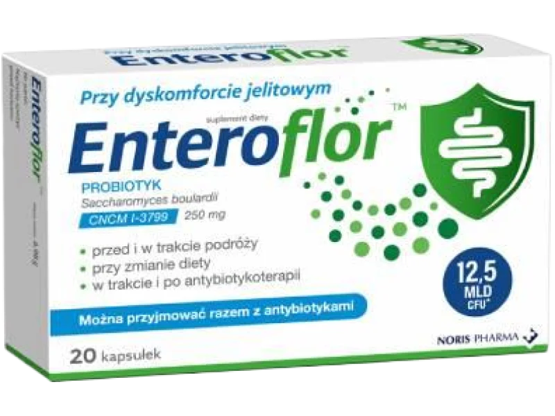 NORIS PHARMA Enteroflor, kapsułki, 250 mg, 20 kaps.