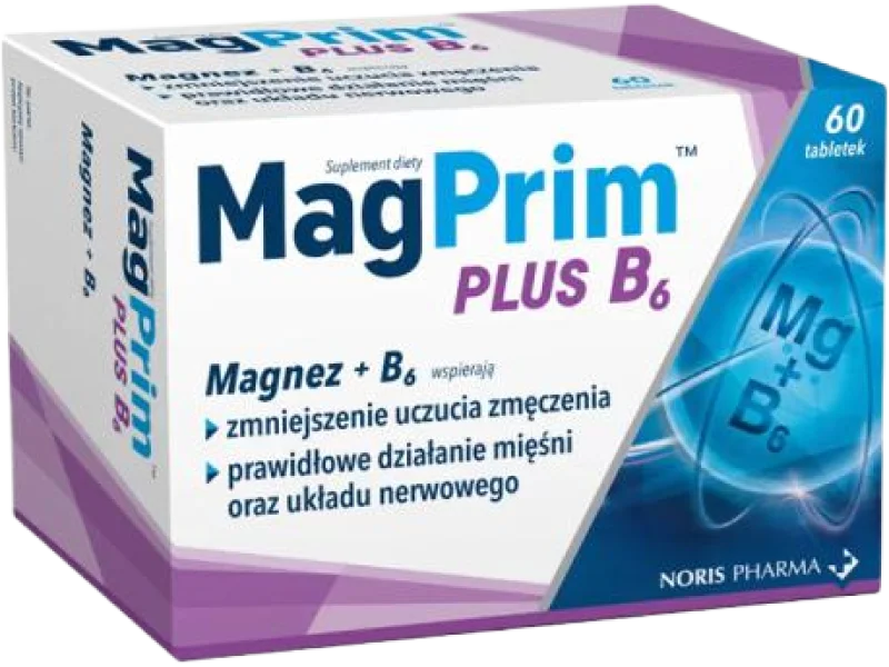 NORIS PHARMA MAGPRIM Plus B6, tabletki powlekane, 60 tabl.