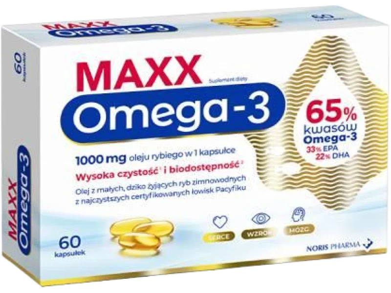 NORIS PHARMA Maxx Omega-3, kapsułki miękkie, 60 kaps.
