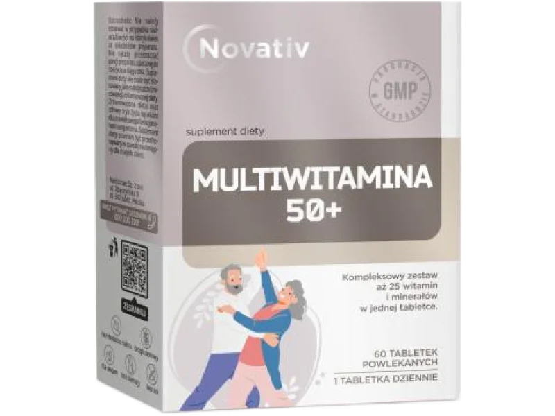 Novativ Multiwitamina 50+, tabletki powlekane, 60 tabl.