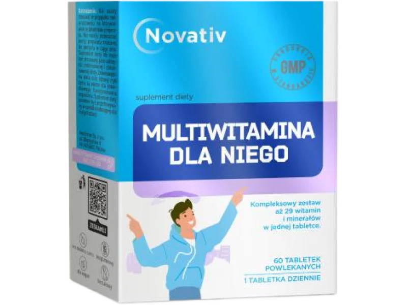Novativ Multiwitamina dla Niego, tabletki powlekane, 60 tabl.