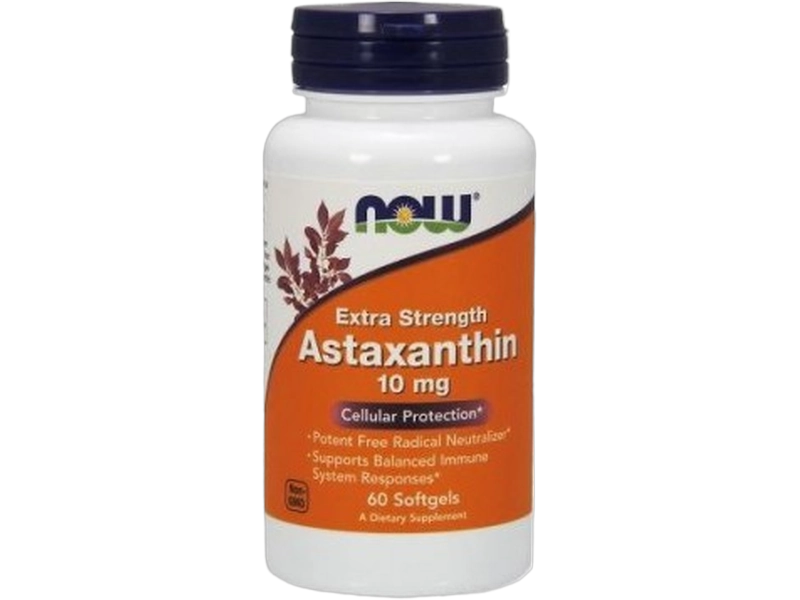 Now Astaxanthin Extra Strength, kapsułki, 10 mg, 60 kaps.