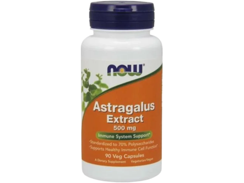 NOW Astragalus Extract, kapsułki, 500 mg, 90 kaps.
