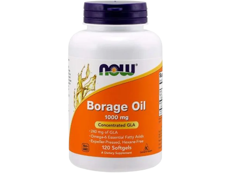 NOW FOODS Borage oil, kapsułki miękkie, 120 kaps.