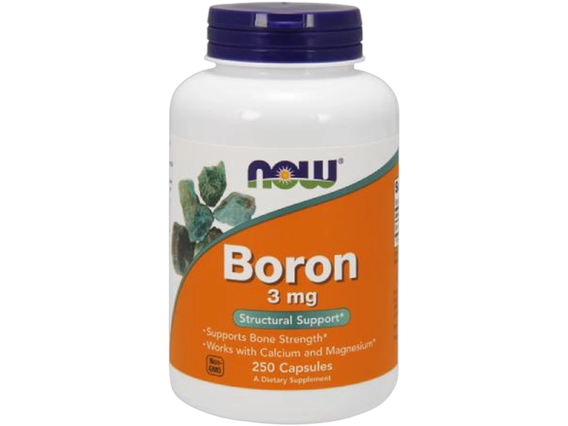 Now Foods Boron, kapsułki, 3 mg, 250 kaps.