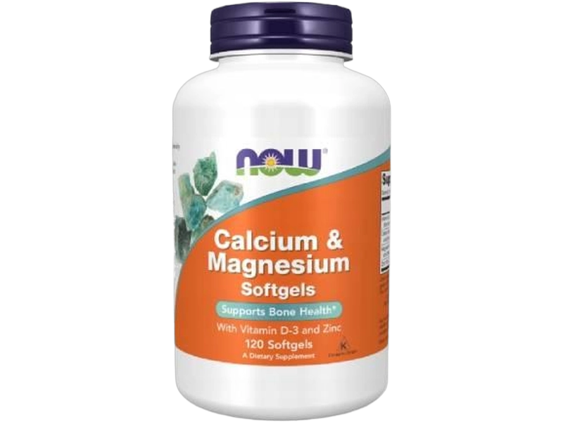 Now Foods Cal-Mag + witamina D, kapsułki miękkie, 120 kaps.