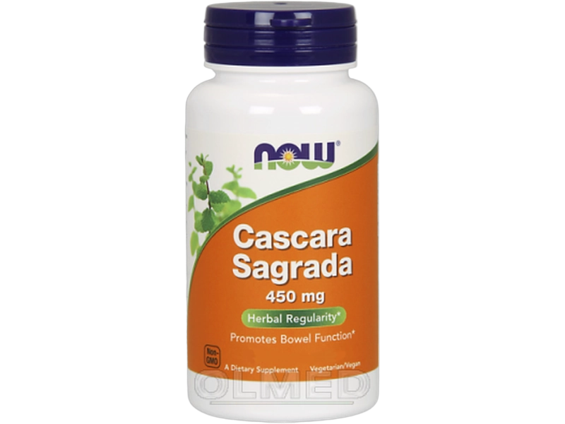 Now Foods Cascara sagrada, kapsułki, 450 mg, 100 kaps.