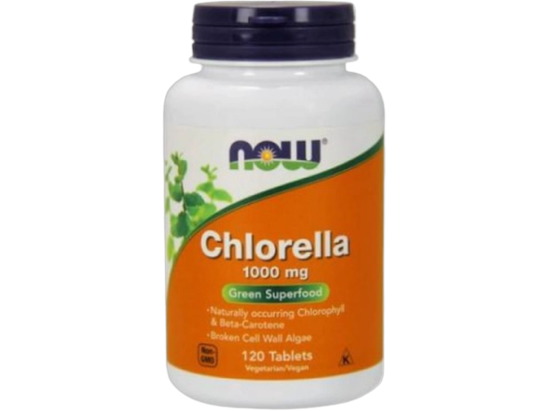 Now Foods Chlorella, tabletki, 1000 mg, 120 tabl.