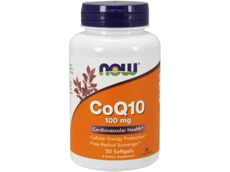 Now Foods CoQ10 + witamina E, kapsułki miękkie, 100 mg, 50 kaps.