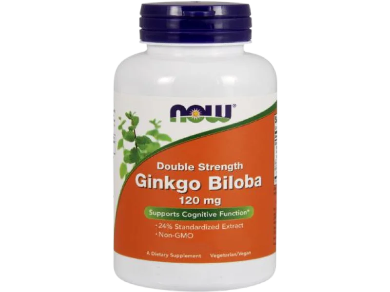 NOW FOODS Ginkgo Biloba, kapsułki, 120 mg, 50 kaps.