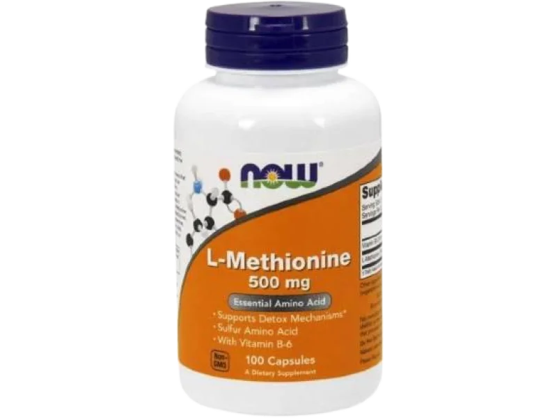 Now Foods L-Metionina, kapsułki, 500 mg, 100 kaps.