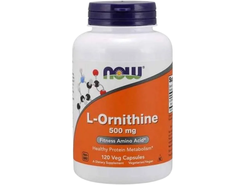 NOW FOODS L-Ornityna, kapsułki, 500 mg, 120 kaps.