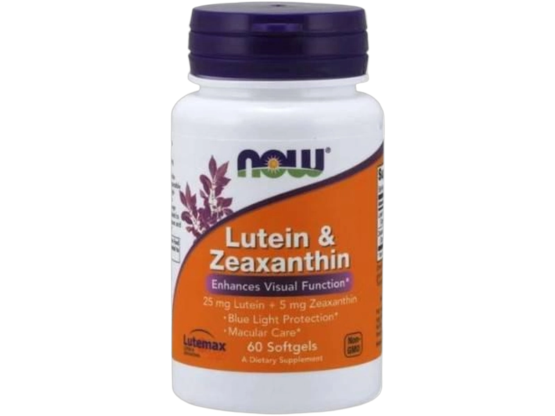 Now Foods Lutein & Zeaxanthin, kapsułki, 25 mg + 5 mg, 60 kaps.