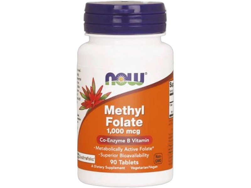 Now Foods Methyl Folate, tabletki, 1000 µg, 90 tabl.