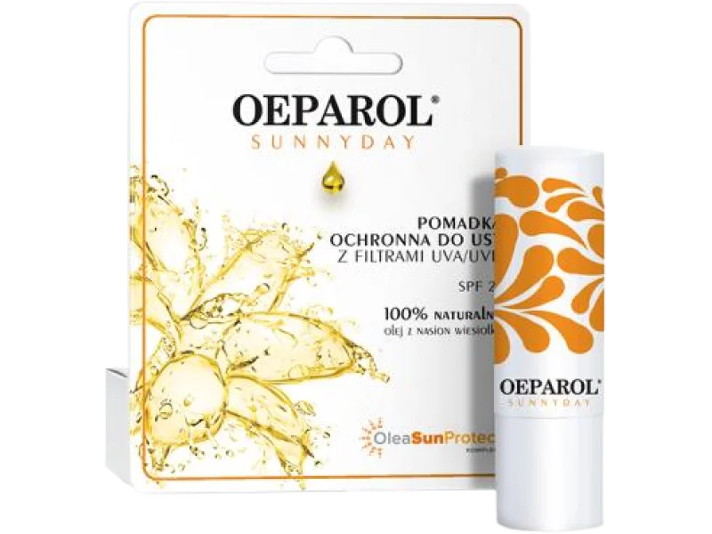 OEPAROL SUNNYDAY Pomadka ochronna do ust z filtrami UVA/UVB SPF 25, 4,8 g
