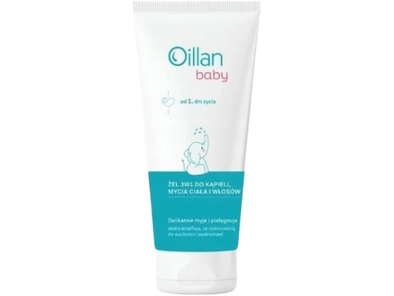 OILLAN Baby Żel do kąpieli i mycia ciała i włosów 3w1 od 1. dnia życia, żel, 100 ml