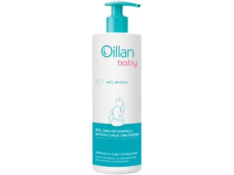 OILLAN BABY – żel do mycia ciała i włosów 3w1 od 1. dnia życia, 200 ml