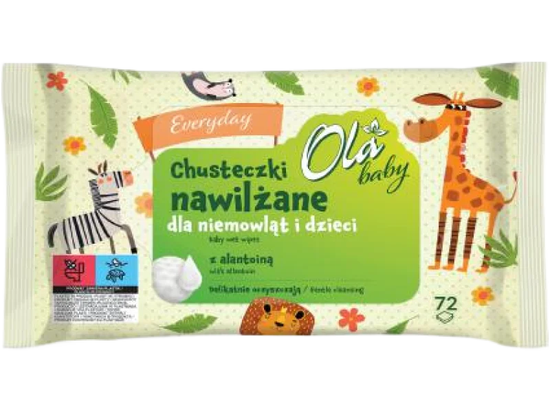 OLA BABY Chusteczki nawilżane dla dzieci Everyday, 72 szt.