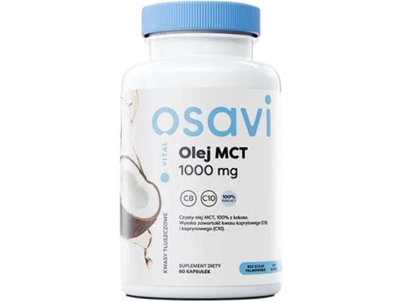 Olej MCT, kapsułki miękkie, 60 kaps.