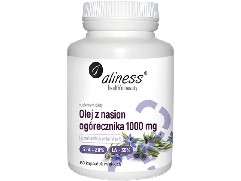 Olej z nasion ogórecznika, kapsułki miękkie, 60 kaps.