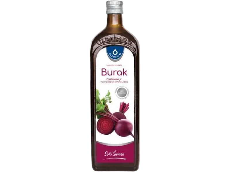 Oleofarm Burak z witaminą C pochodzenia naturalnego, płyn, 18 mg, 980 ml