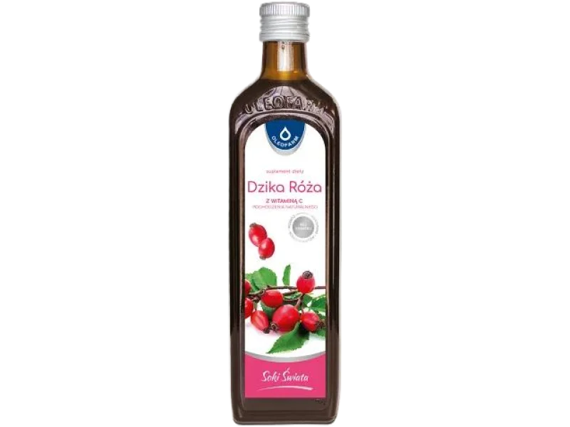 Oleofarm Sok z dzikiej róży z naturalną witaminą C, płyn, 490 ml