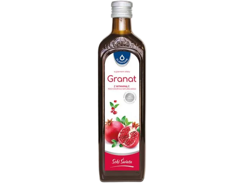 Oleofarm Sok z owoców granatu z naturalną witaminą C, płyn, 490 ml