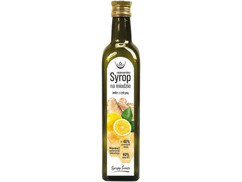 Oleofarm syrop na miodzie imbir z cytryną, 250 ml