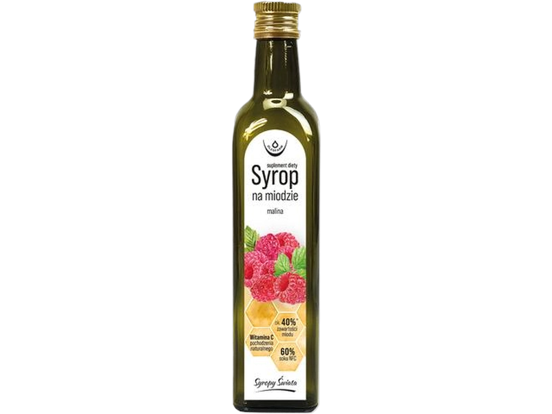 Oleofarm syrop na miodzie, malina, 250 ml