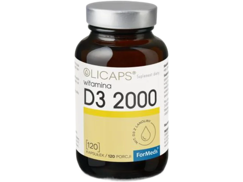 Olicaps witamina D3 2000, kapsułki miękkie, 120 kaps.