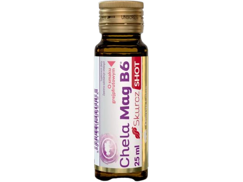 Olimp Chela Mag B6 Skurcz Shot, smak grejpfrutowy, płyn, 25 ml