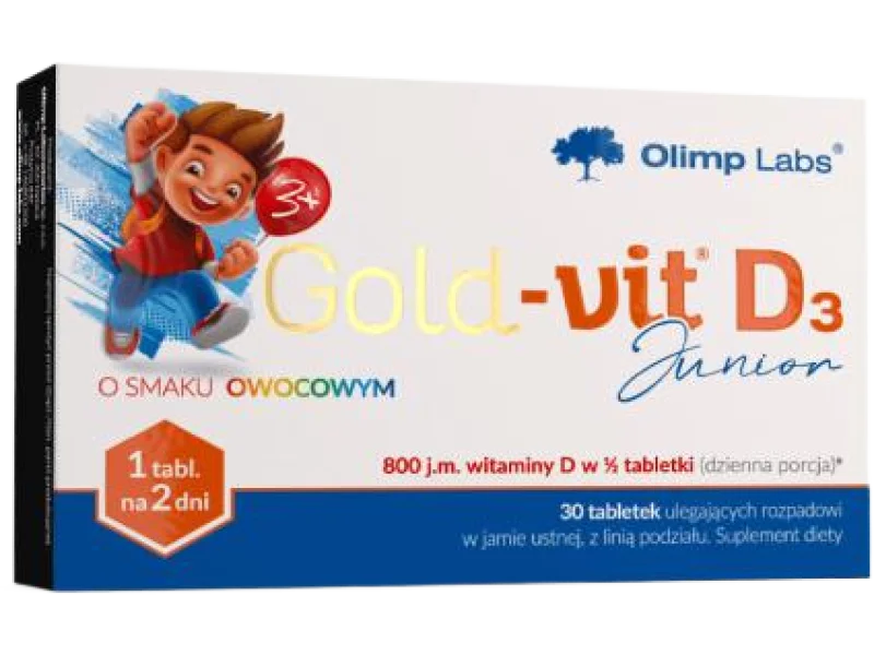 OLIMP GOLD-VIT D3 JUNIOR, tabletki, 20 µg, 30 tabl.
