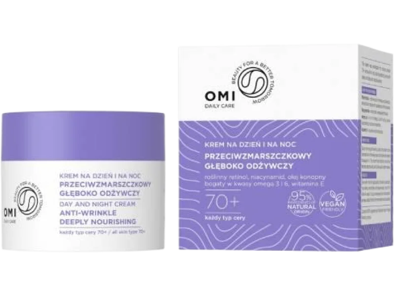 OMI Krem do twarzy Przeciwzmarszczkowy głęboko odżywczy 70+, 50 ml