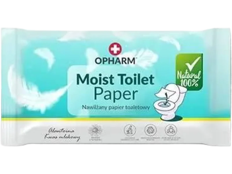 Opharm Moist Toilet Paper, chusteczki, 48 szt.