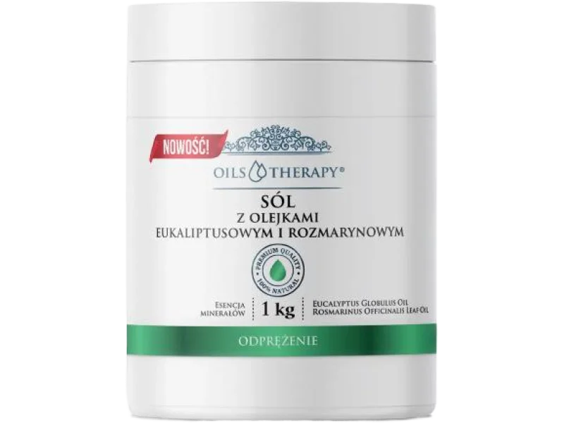Optima Natura Sól z olejkami eukaliptusowym i rozmarynowym, sól lecznicza, 1 kg