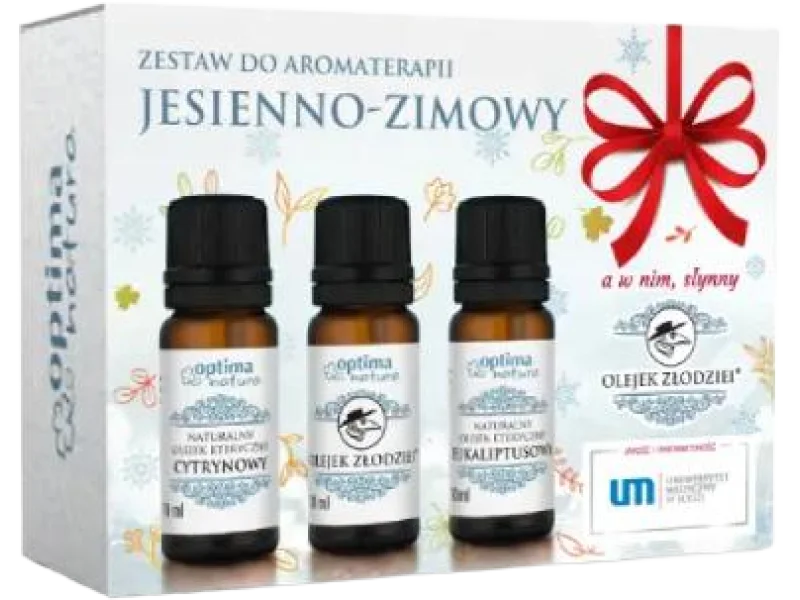 OPTIMA NATURA Zestaw jesienno-zimowy Odporność: olejek cytrynowy, złodziei, eukaliptusowy, 3×10 ml