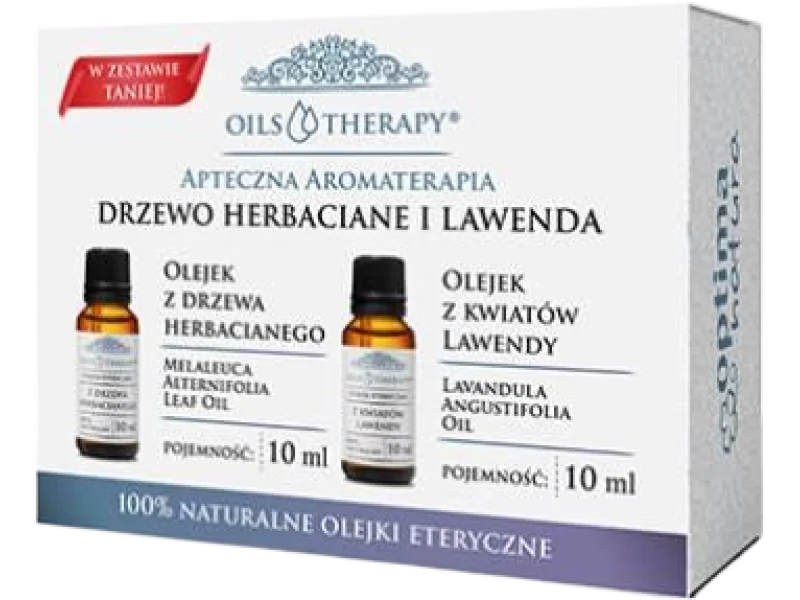 Optima Natura Zestaw oils&therapy Olejek z drzewa herbacianego + Olejek z kwiatów lawendy, 10 ml + 10 ml ml