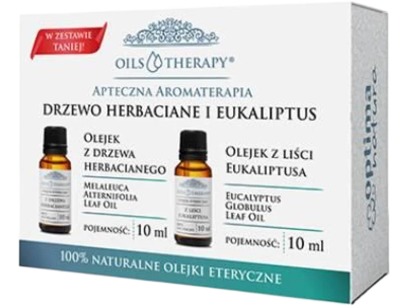 Optima Natura Zestaw oils&therapy Olejek z drzewa herbacianego + Olejek z liści eukaliptusa, 10 ml + 10 ml ml