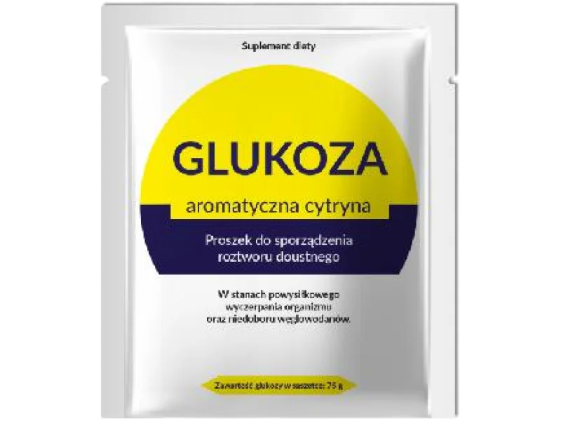 Organic Pharma glukoza aromatyczna, smak cytrynowy, proszek do sporządzania roztworu doustnego, 75 g