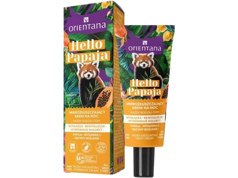 ORIENTANA Hello Papaja Mikrozłuszczający krem na noc, 40 ml