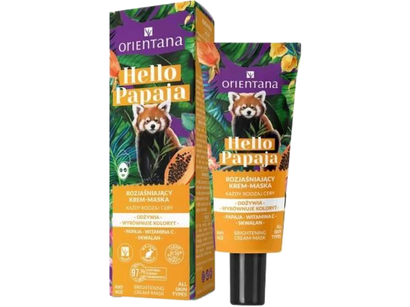 ORIENTANA Hello Papaja Rozjaśniający krem-maska na noc, 40 ml