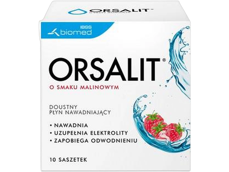 Orsalit, smak malinowy, proszek, 10 sasz.