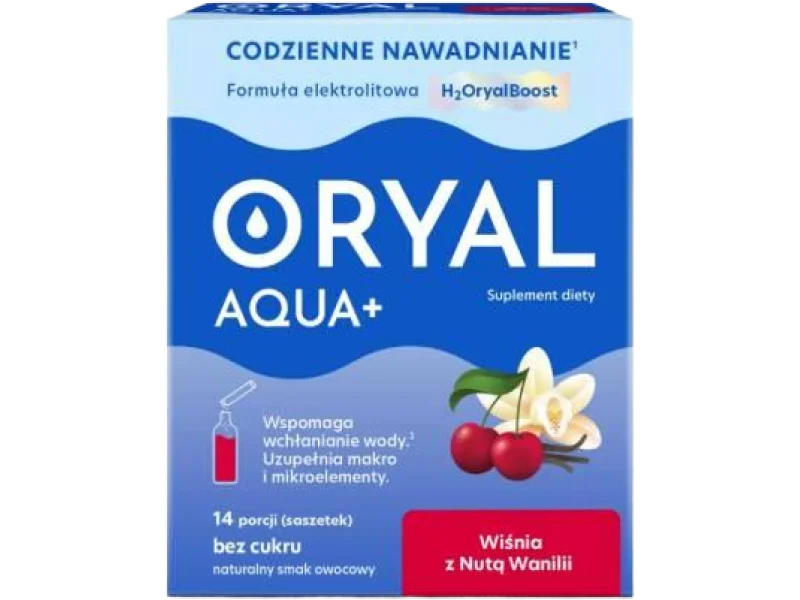 Oryal Aqua+ Wiśnia z Nutą Wanilii, saszetki, 14 sasz.