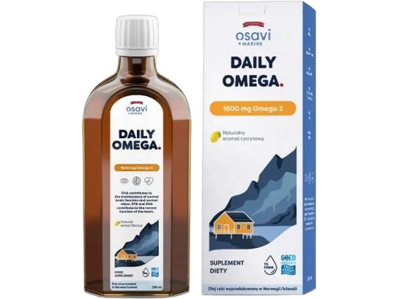 Osavi Daily Omega Omega 3, cytryna, płyn, 250 ml